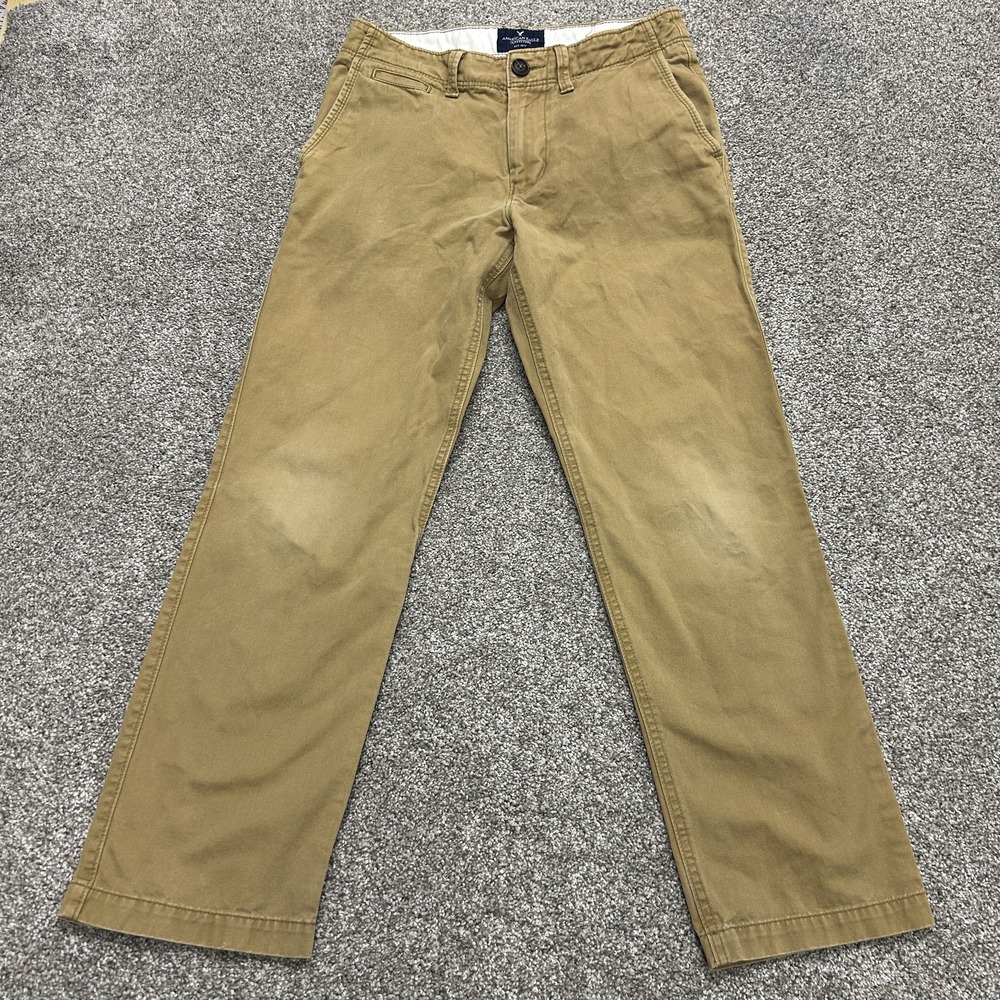 American Eagle Outfitters Pants Mens 29x30 Beige Chino Relaxed Straight Leg